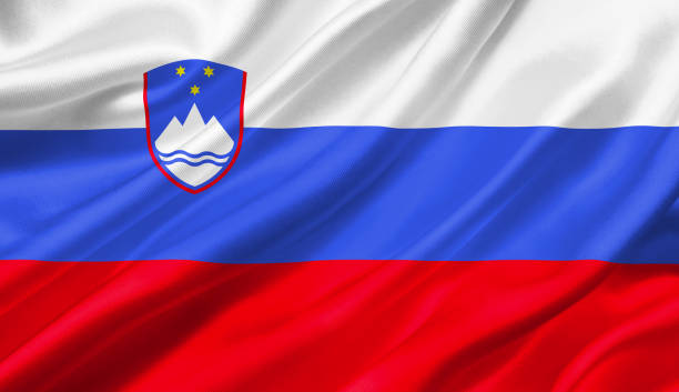 istock Slovenia flag waving with the wind, 3D illustration. 1056258342