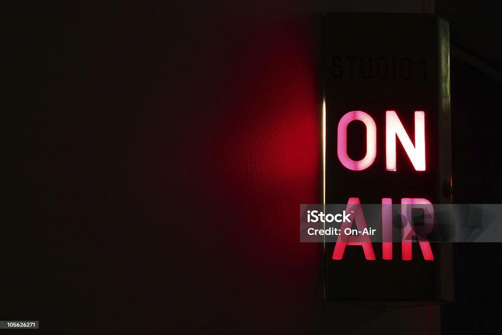 On Air Sign  Mid-Air Stock Photo