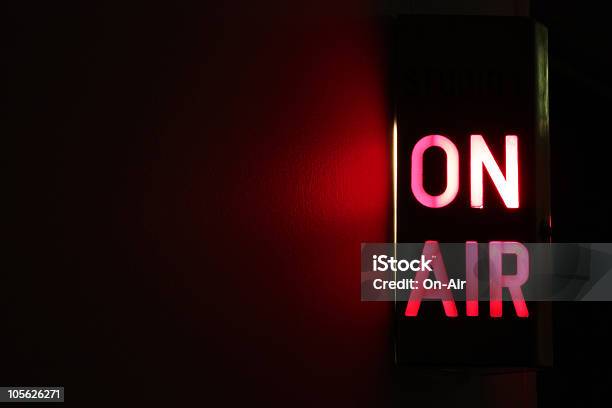 On Air Sign Stock Photo - Download Image Now - Mid-Air, Radio, Recording Studio