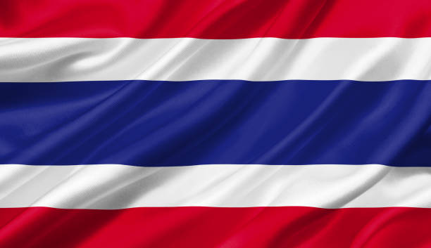 istock Thailand flag waving with the wind, 3D illustration. 1056263498