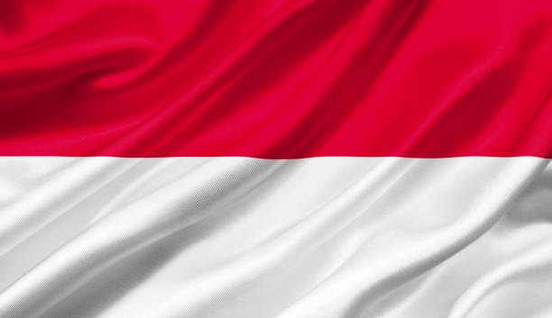 istock Monaco flag waving with the wind, 3D illustration. 1056263740