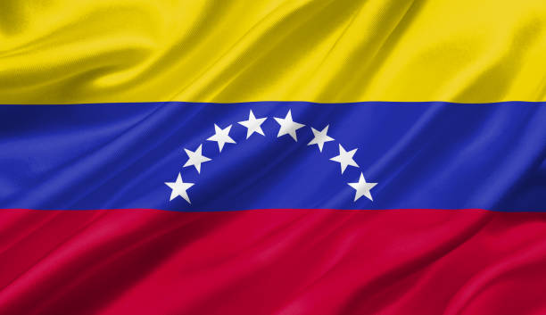 istock Venezuela flag waving with the wind, 3D illustration. 1056265772