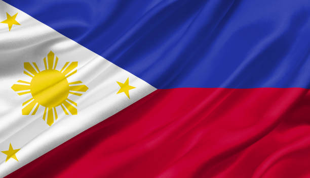 istock Philippines flag waving with the wind, 3D illustration. 1056266536