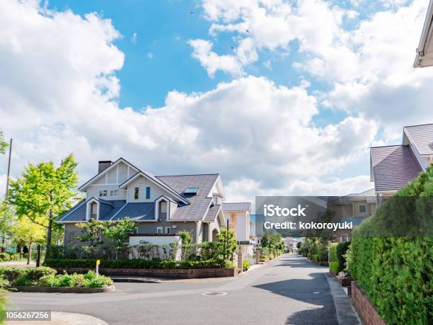 Landscape Of The Japanese Residence Stock Photo - Download Image Now - Japan, Residential District, House