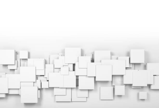 istock Abstract installation of 3d random squares 1056272174