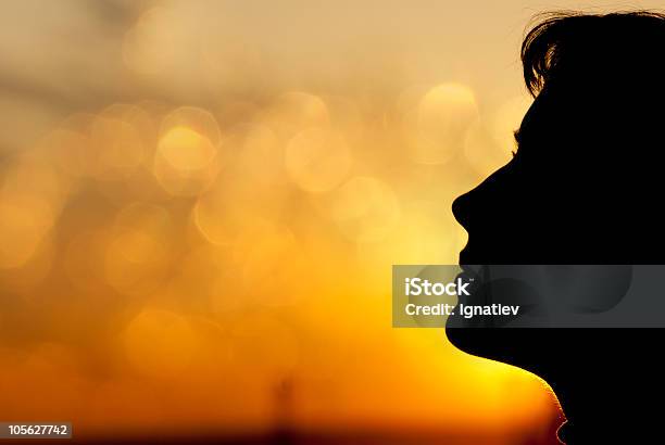 Silhouette Stock Photo - Download Image Now - Adult, Anticipation, Black Color