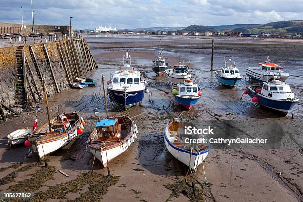 Barcos De Pesca En La Marea Baja Foto de stock y más banco de imágenes de Alga Marina - Alga Marina, Bahía, Barco pesquero