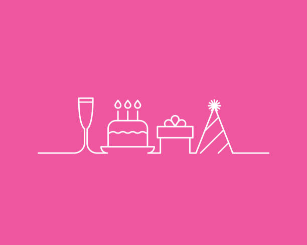 ilustraciones, imágenes clip art, dibujos animados e iconos de stock de fiesta de cumpleaños - birthday