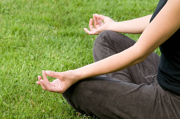 istock woman doing yoga exercises 105628483