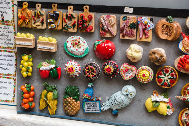 Souvenir magnets from Sicily,Italy.
