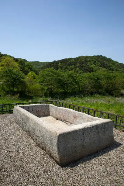 Stone Basin of Bowonsa Temple Site, Seosan-si, South Korea.