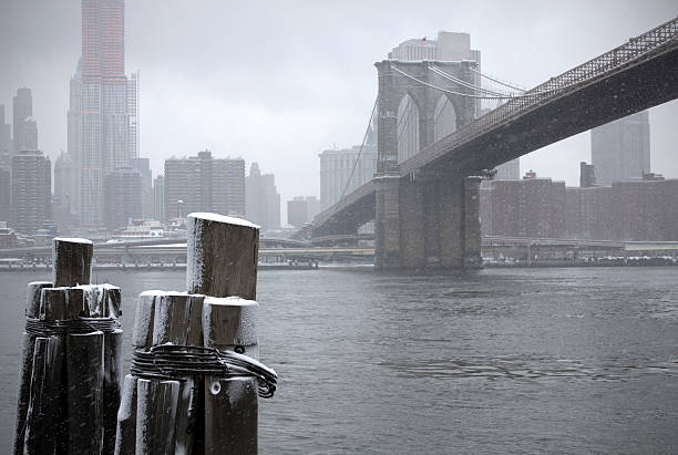 istock Brooklyn Bridge on a Snowy Day 105629063