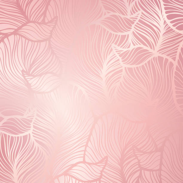 抽象的なビンテージ シームレスなダマスク。ローズゴールド - baroque style wallpaper pink retro revival点のイラスト素材／クリップアート素材／マンガ素材／アイコン素材