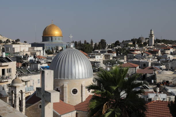 istock Jerusalem old city panoramic aerial view 1056301770