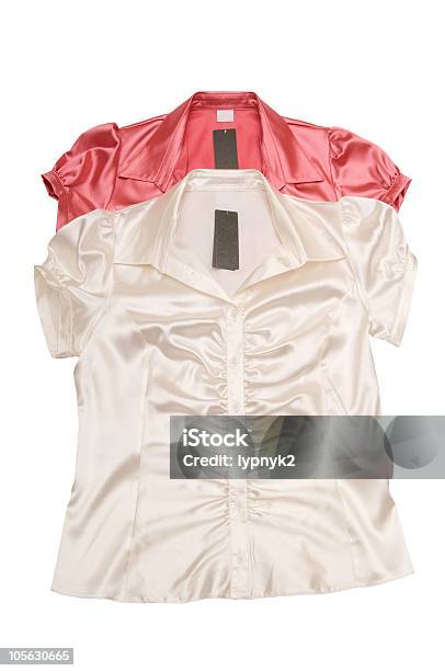 Red And White Shirts Stock Photo - Download Image Now - Blouse, Cut Out, Silk