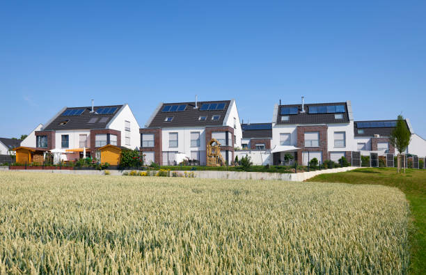 istock Small group of contemporary duplex houses 1056306794