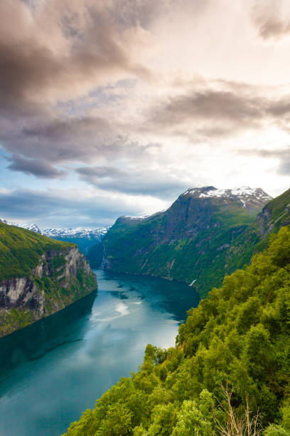istock View on Geirangerfjord from Flydasjuvet viewpoint Norway 1056308472