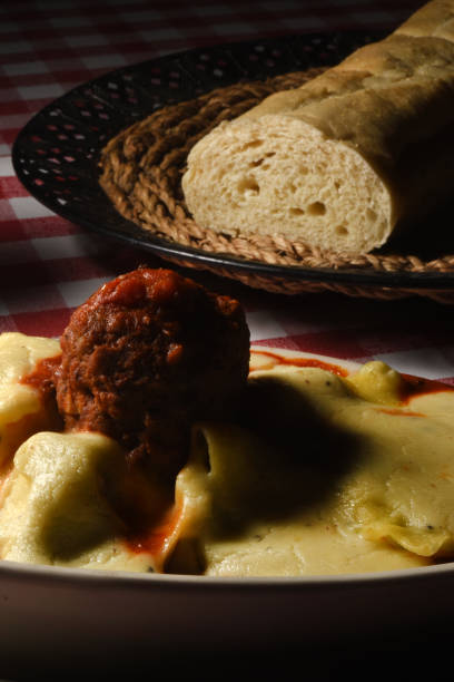 istock Meatball Lasagna with Bread Appeal 1056311432