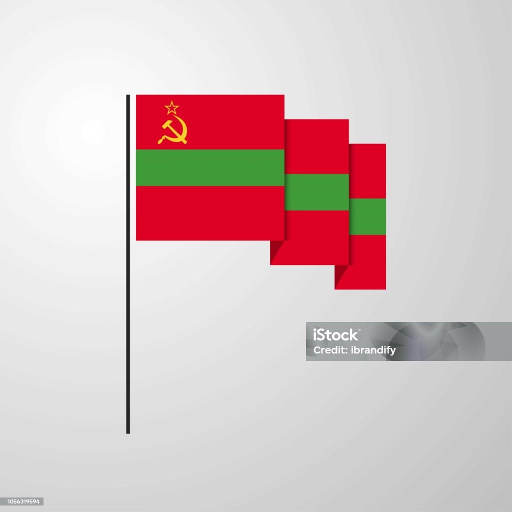 Transnistrien Wehende Flagge Kreative Hintergrund Stock Vektor Art und