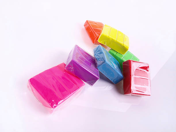 istock Child's new clay in packages 105632040