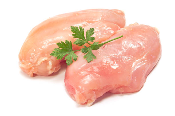 istock Raw chicken breast fillet isolated on white 1056323654