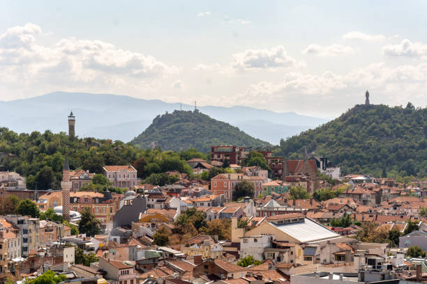 istock Panoramic view of the Alyosha monument in Plovdiv,Bulgaria. 1056324124