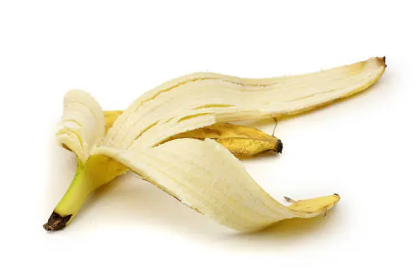 Photo of Banana Peel Isolated on a white background