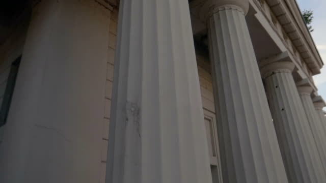 White Greek columns in Germany - Stock Video