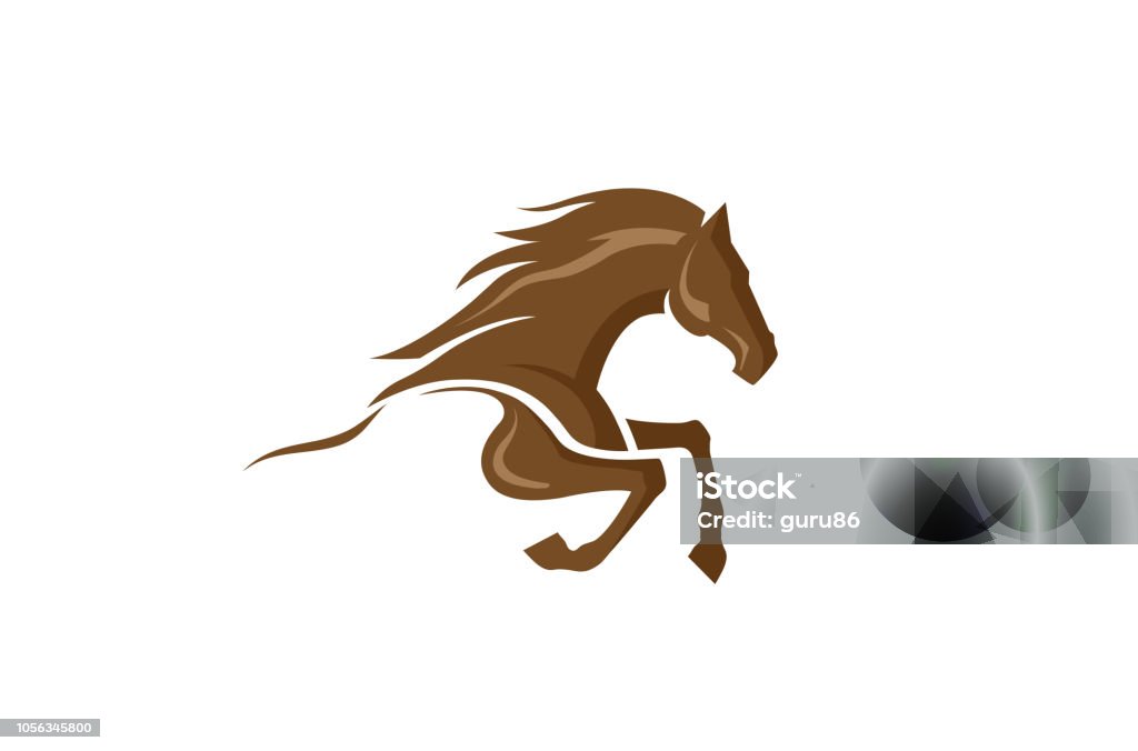 Brown Horse Brown Horse  Design Illustration Horse stock vector