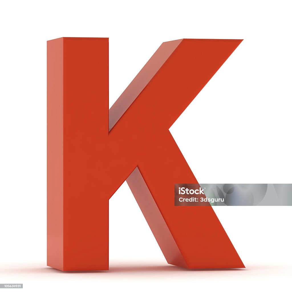レター K-Red プラスチック - アルファベットのKのロイヤリティフリーストックフォト