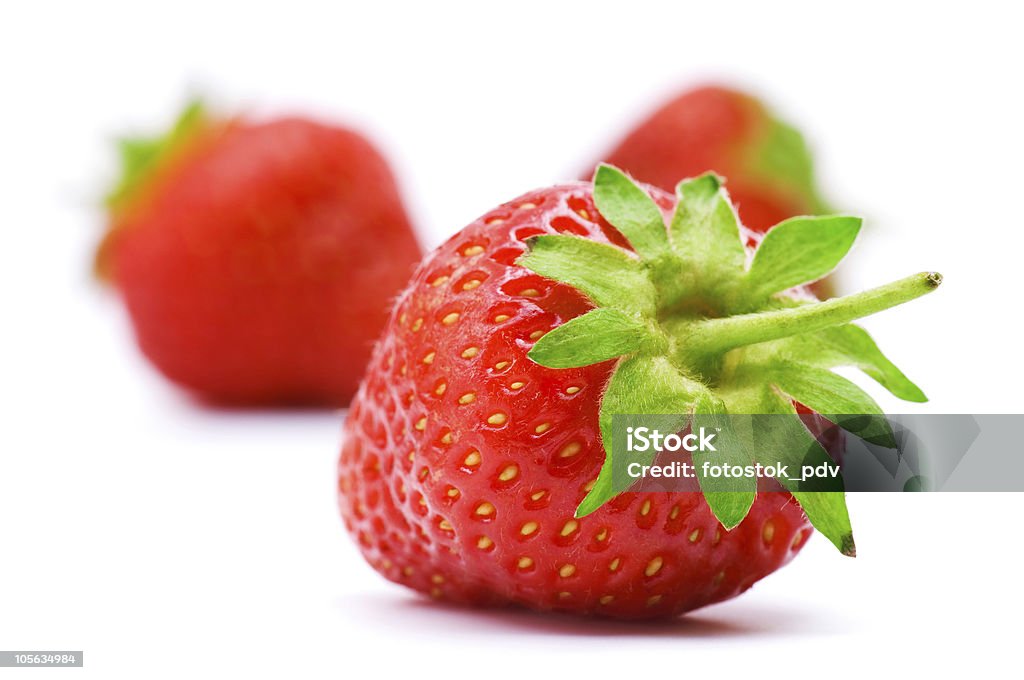 Strawberry Ripe strawberry isolated on a white background Berry Fruit Stock Photo