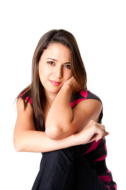 istock Happy relaxed young woman 105635114