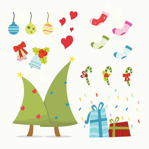 Christmas Design Element Set vector art illustration