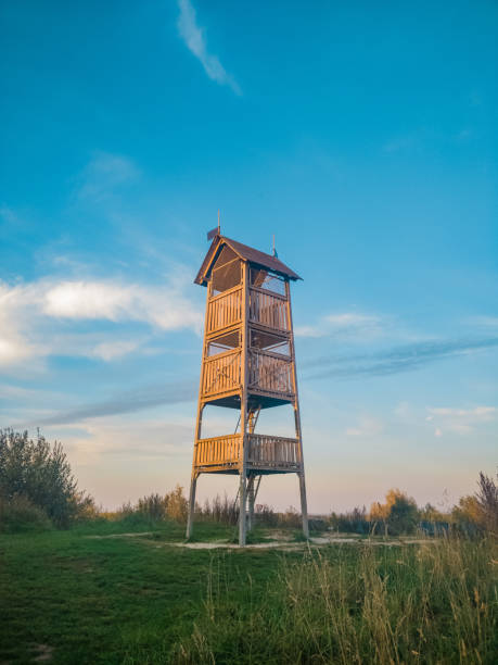 istock tower on mountain ridge beautiful adventurer arrival sky 1056368312
