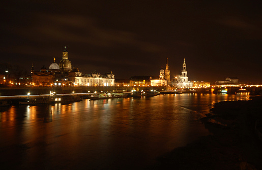 night over cityscape of dresden (Germany)