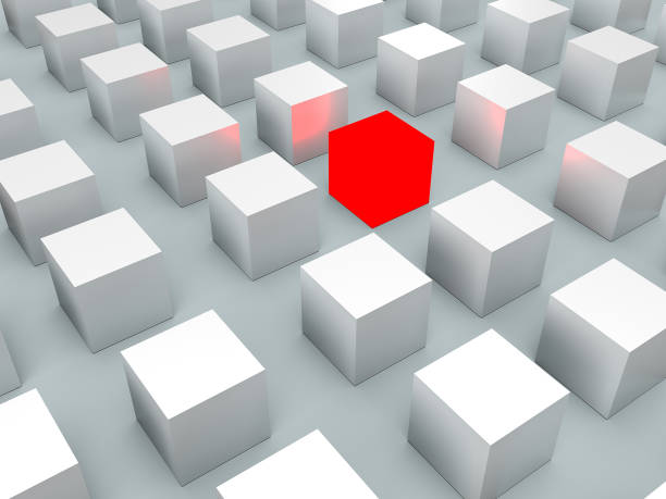istock Standing out of the crowd. 3D rendering 1056369894