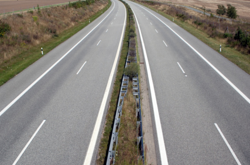 empty motorway near Schwerin, Germany