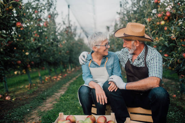 istock Farmer hugging his wife 1056390546