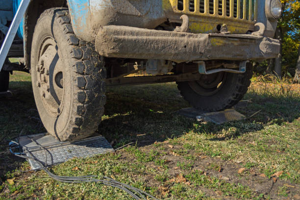 istock weighing a truck on a compact electronic scale in the field during harvest 1056393706