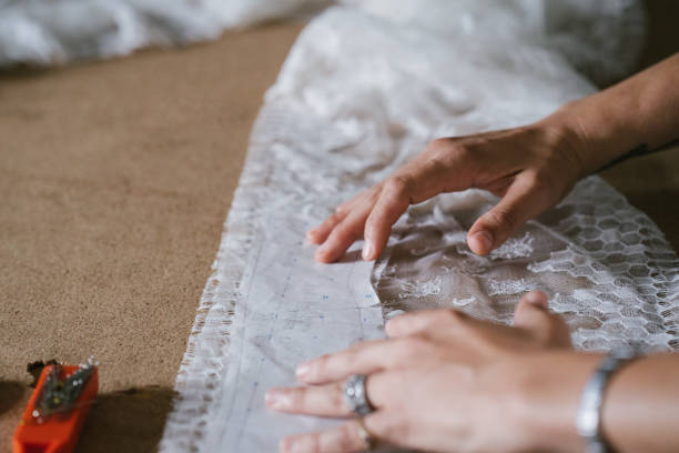 istock Fashion designer creating gowns 1056397250