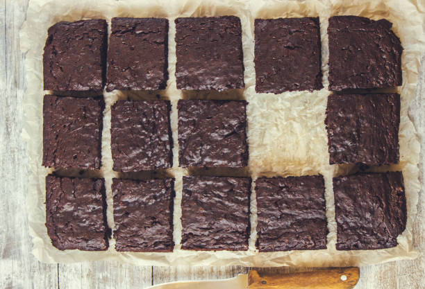 istock Chocolate brownie. Homemade baking. Selective focus. Food. 1056398600