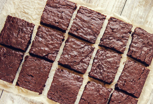istock Chocolate brownie. Homemade baking. Selective focus. Food. 1056398722