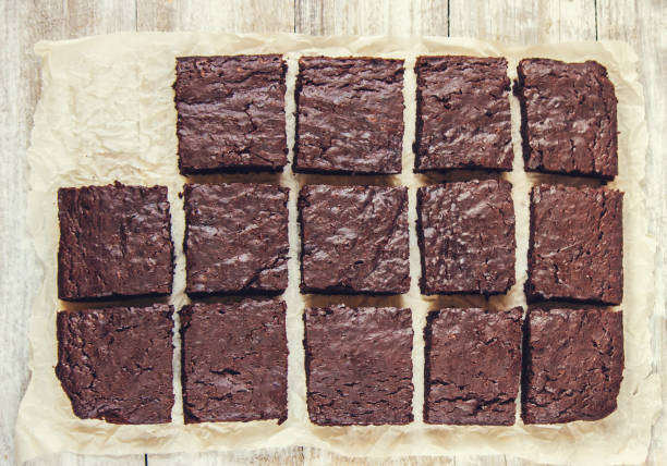 istock Chocolate brownie. Homemade baking. Selective focus. Food. 1056398724
