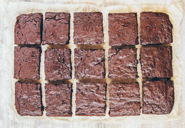 istock Chocolate brownie. Homemade baking. Selective focus. Food. 1056398856