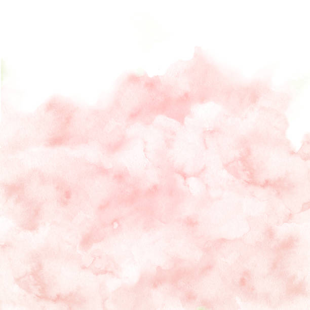 istock Watercolor pink border texture background. Hand painted wedding invitation backdrop in pastel color. 1056402158