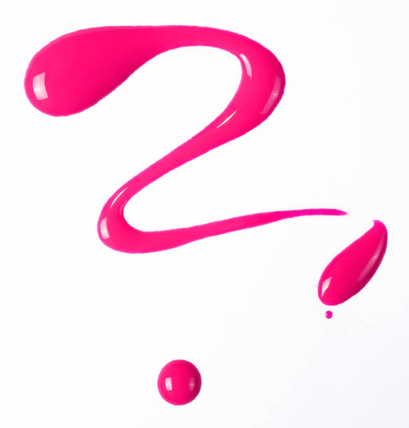 pink nail polish isolated over white