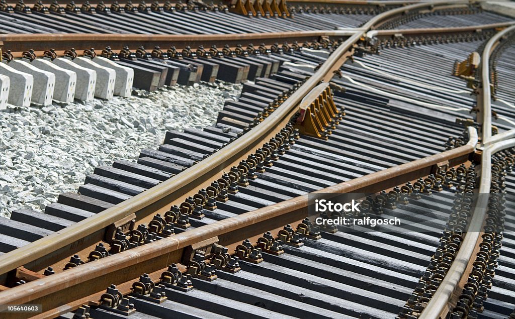 railroadtracks - Foto de stock de Entroncamento - Estrada de ferro royalty-free