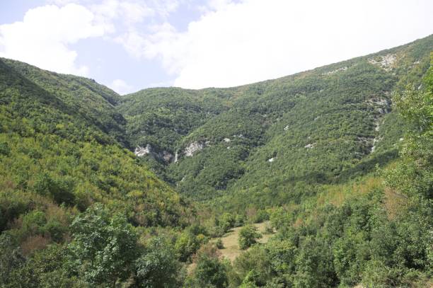 istock Mountain view in a cloudy day - Panoramic landscape (Marche, Italy, Europe) 1056412938
