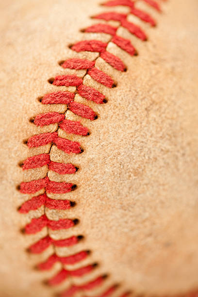 istock Macro Detail of Worn Baseball 105641430