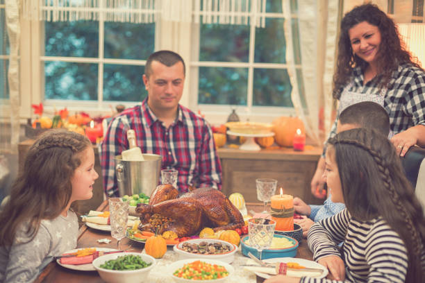 istock Serving Stuffed Turkey for Thanksgiving Day 1056419042